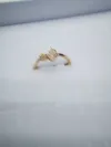 39 Korean-style pure copper ring girls' small accessory, simple and ins style fashionable small round bean set ring with adjustable opening details Picture